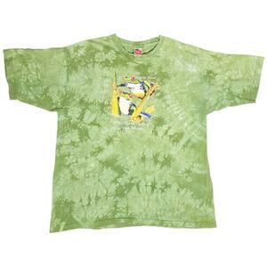 Costa Rica Tree Frog Shirt Green Tie Dye Nature Graphic Tropical Destination XXL